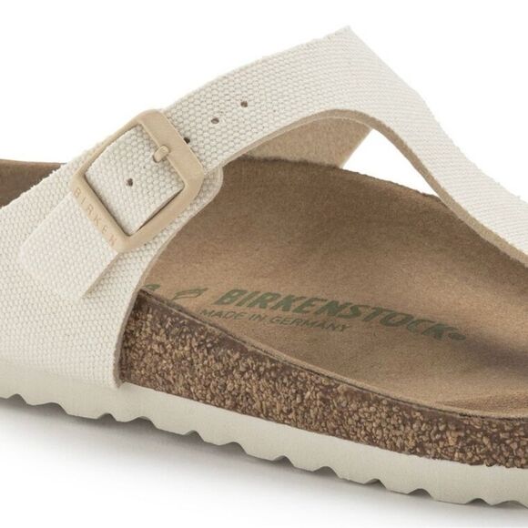 NWT Birkenstock Gizeh Vegan Big Buckle Rivet Logo Sandals in Eggshell Size 40 - Picture 6 of 11